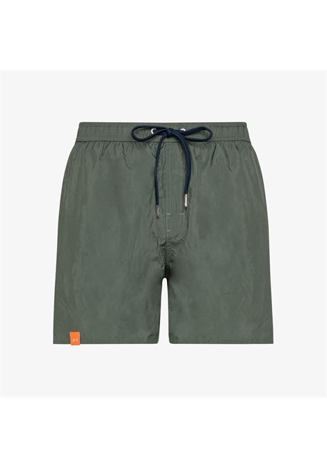 Shorts mare in nylon verde militare